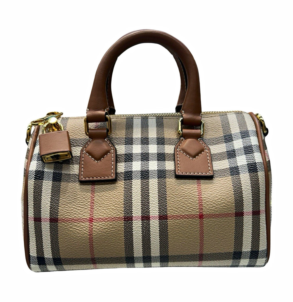 Burberry Mini Check Bowling Bag