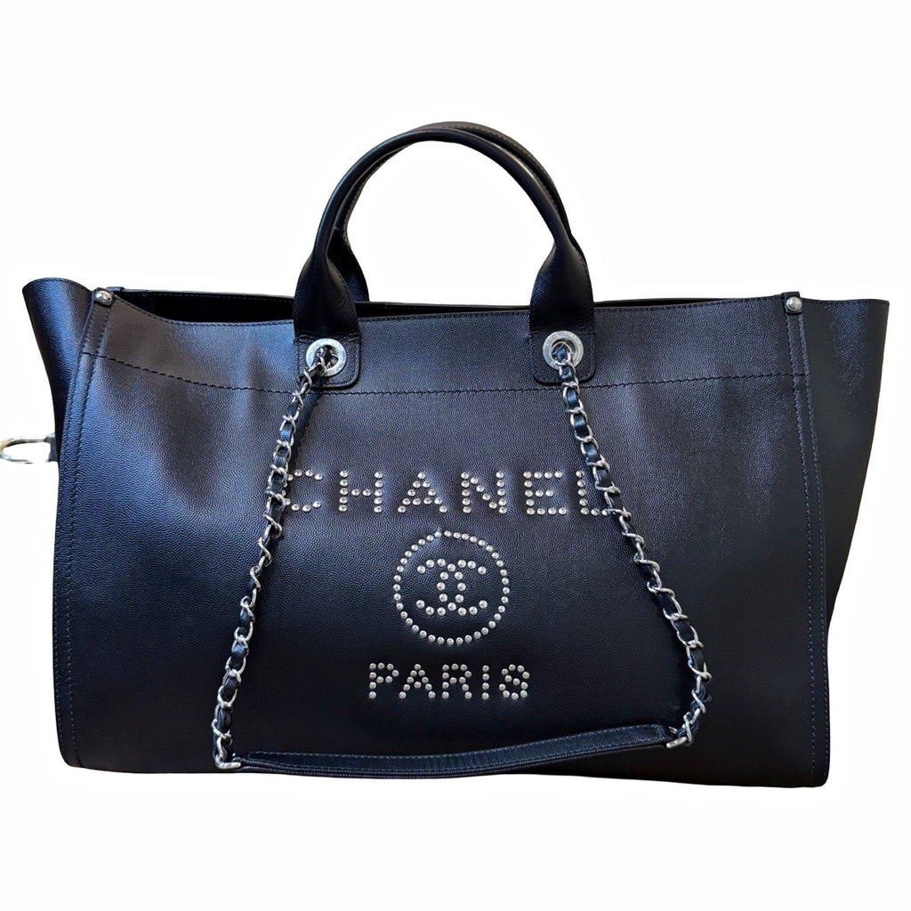 Chanel Deauville Large Black Shoulder Bag 