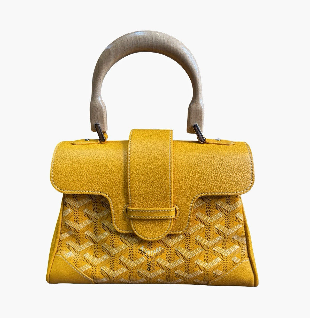 Goyard Goyardine Saigon Yellow Mini Top Handle Bag