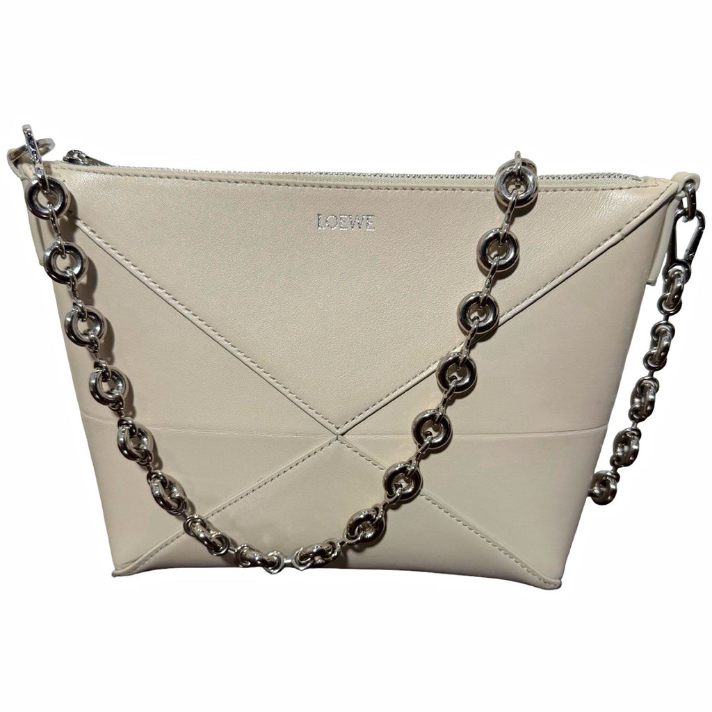 ￼Loewe Puzzle Fold Leather Shoulder Bag