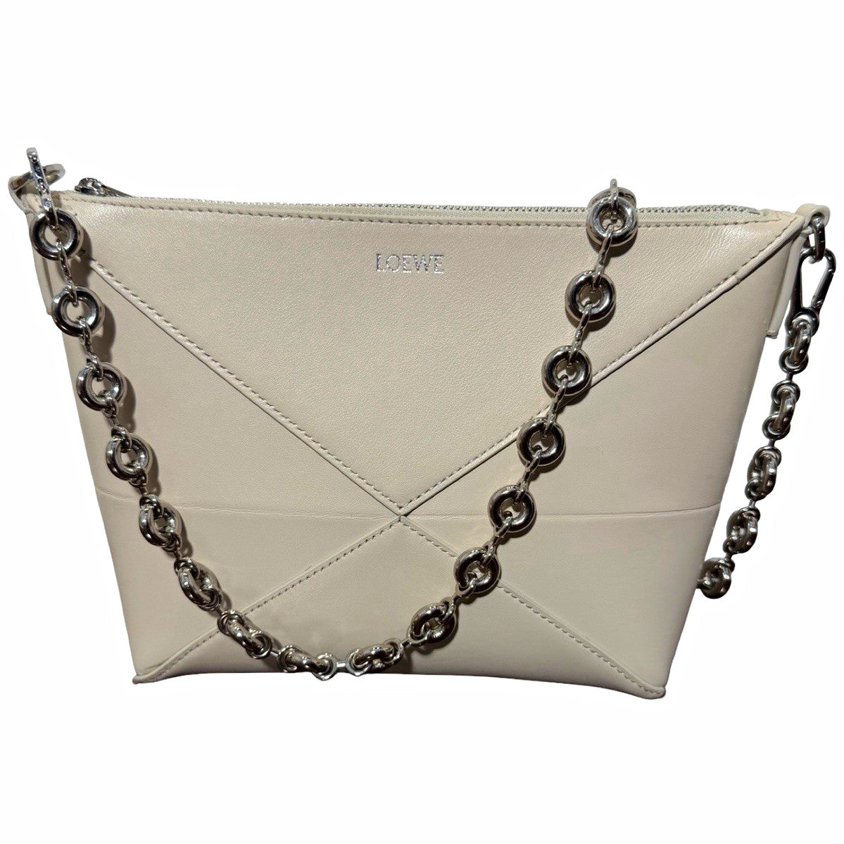 ￼Loewe Puzzle Fold Leather Shoulder Bag