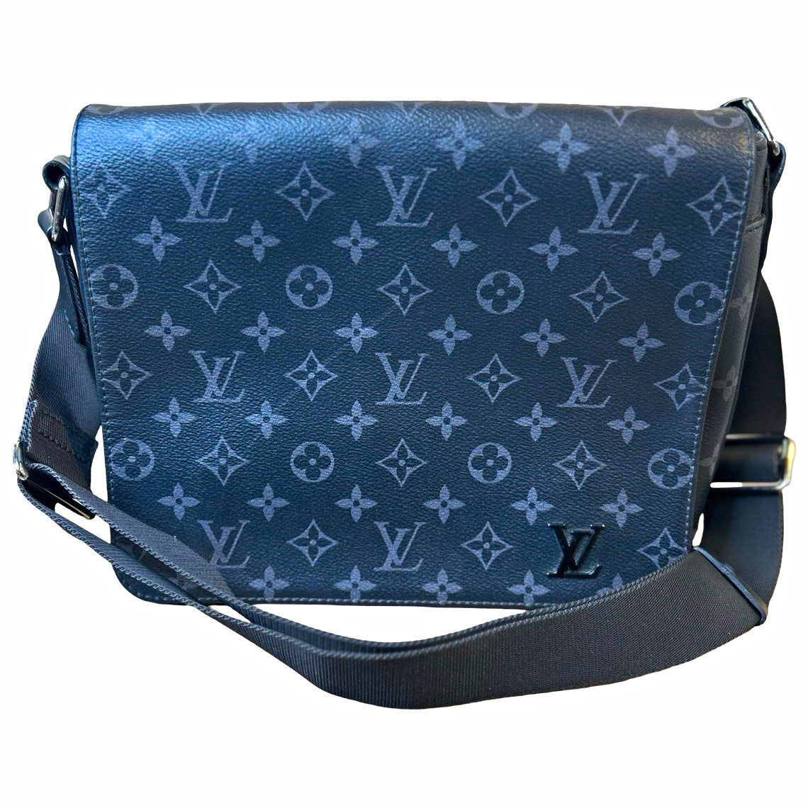 Louis Vuitton Black Monogram Eclipse District PM Messenger Bag